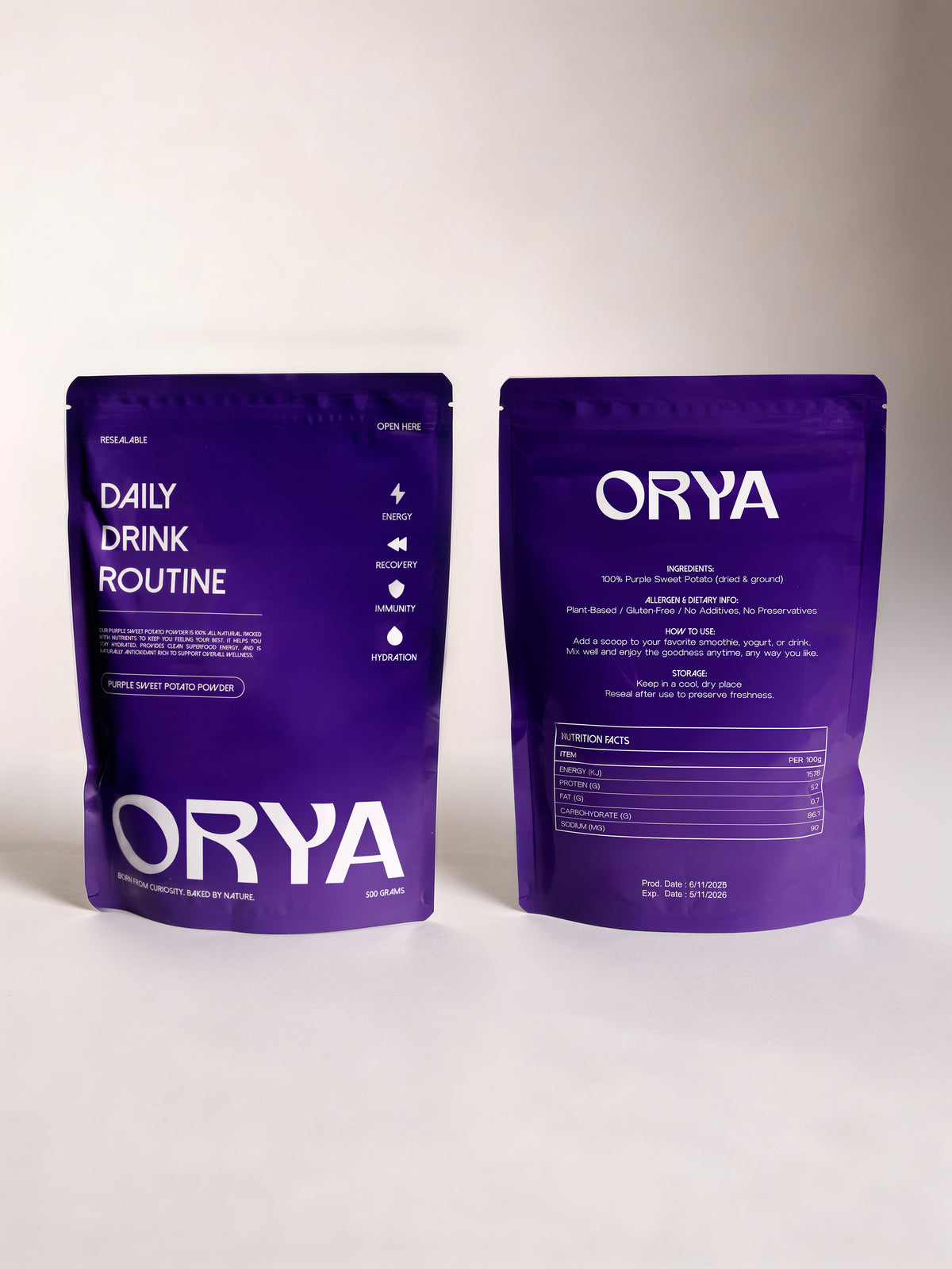 PURPLE SWEET POTATO ENERGY POWDER 500GRM